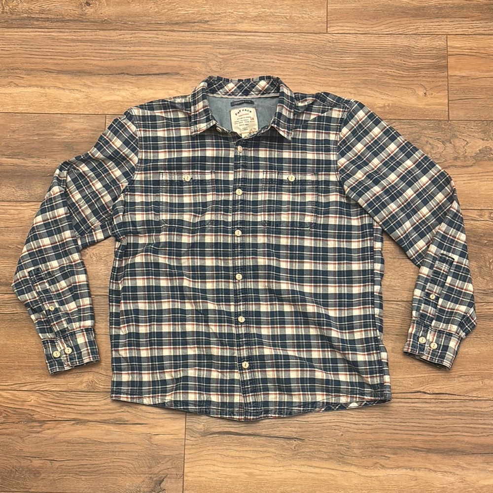 Fat Face Casual Button Down Shirt Size Large